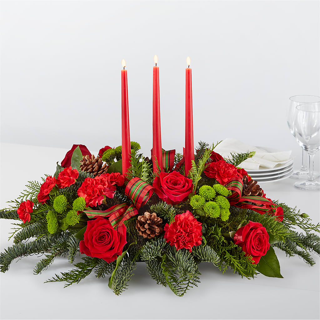 By the Candlelight Centerpiece – BUDS CUT FLOWERS & MORE, Taos NM