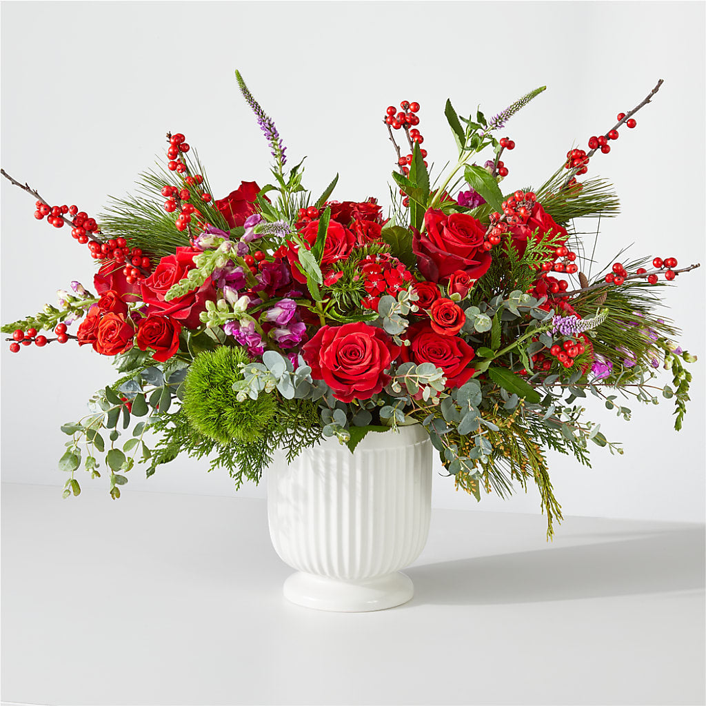 Big Red Bow Bouquet – BUDS CUT FLOWERS & MORE, Taos NM