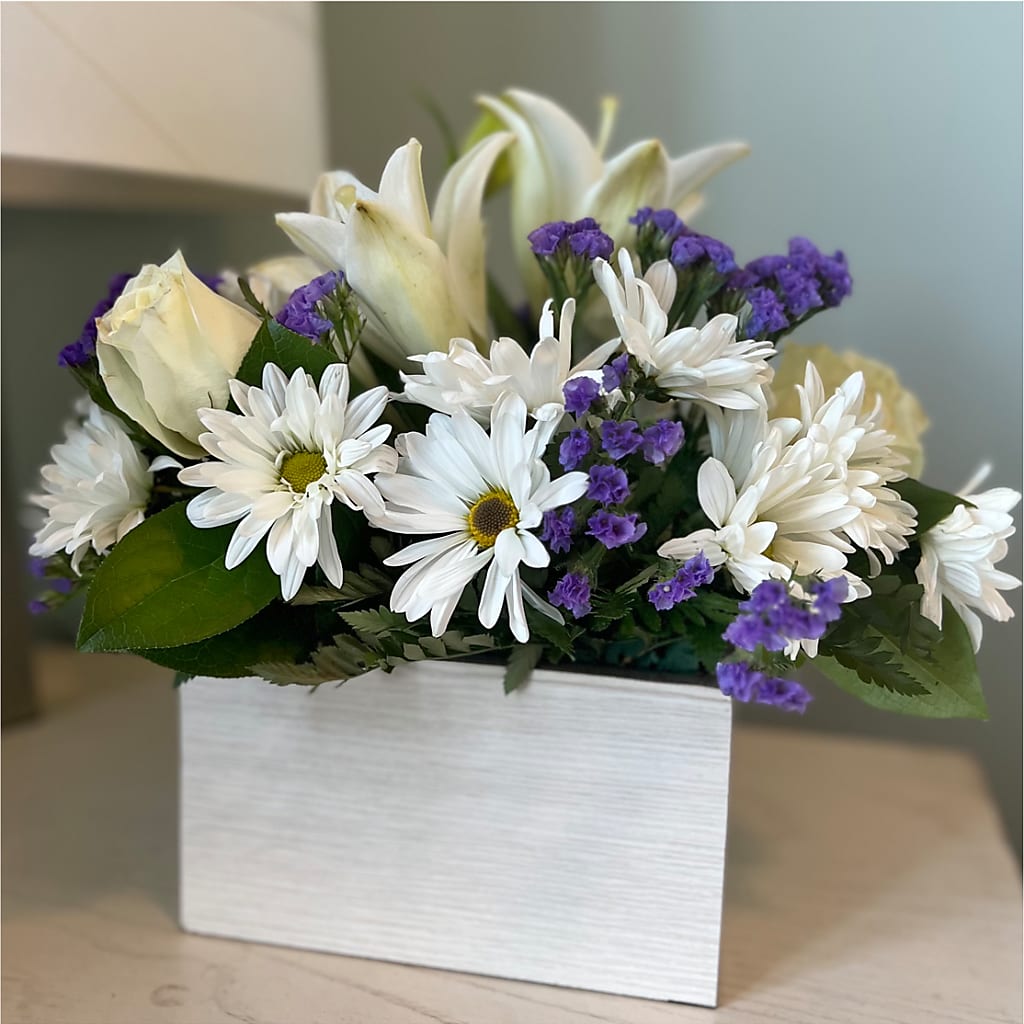 Beyond Blue Box Bouquet – BUDS CUT FLOWERS & MORE, Taos NM