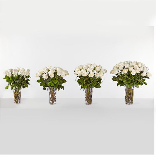 Long Stem White Rose Bouquet – BUDS CUT FLOWERS & MORE, Taos NM