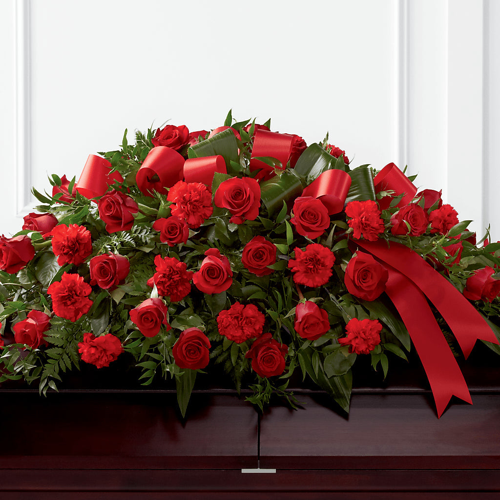 Tribute of Life Casket Spray – BUDS CUT FLOWERS & MORE, Taos NM