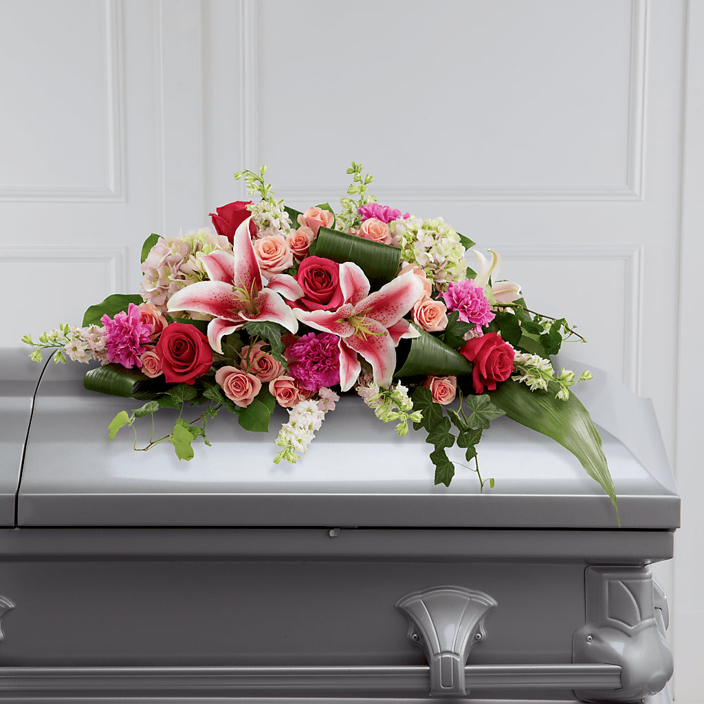Splendid Grace Casket Spray – BUDS CUT FLOWERS & MORE, Taos NM