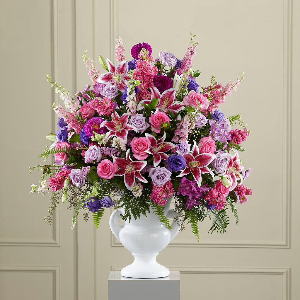Peaceful Tribute Arrangement – BUDS CUT FLOWERS & MORE, Taos NM