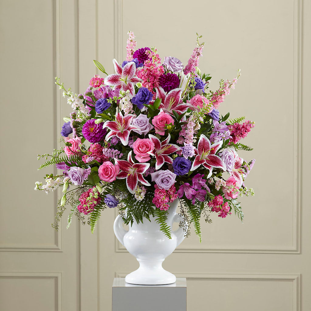 Peaceful Tribute Arrangement – BUDS CUT FLOWERS & MORE, Taos NM