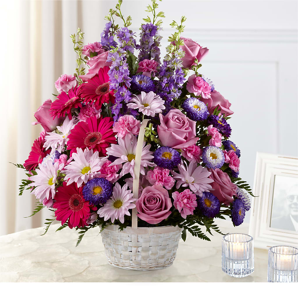 Pastel Peace Basket – BUDS CUT FLOWERS & MORE, Taos NM