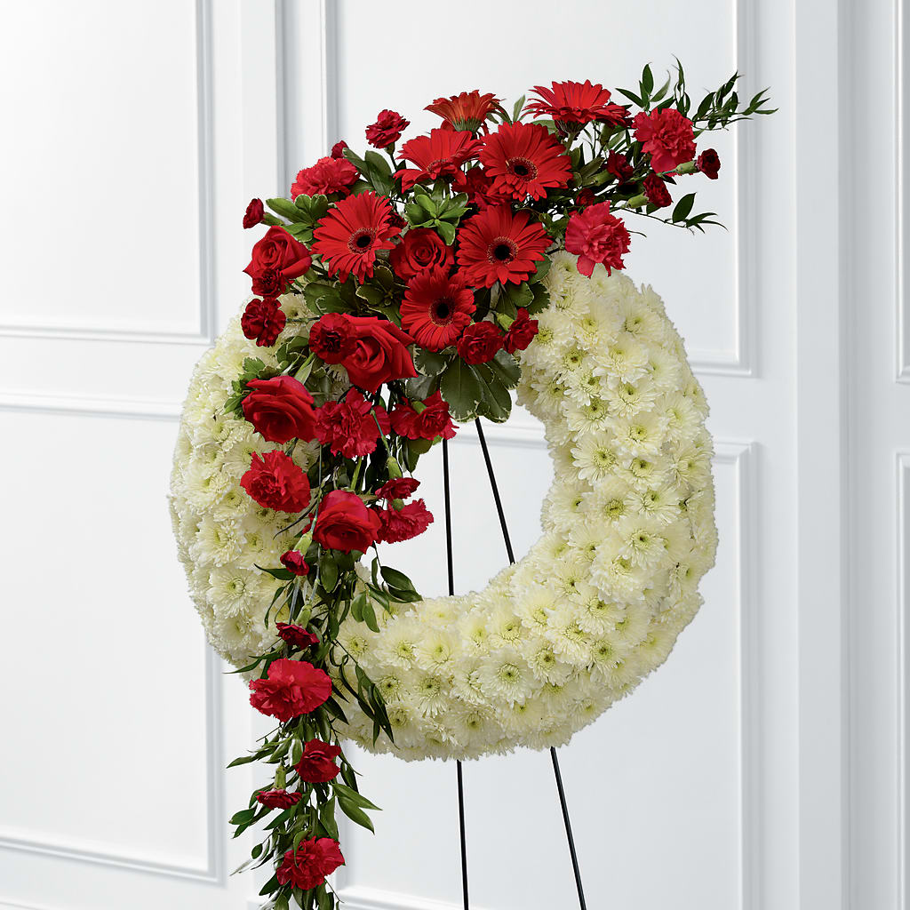 Graceful Tribute Wreath – BUDS CUT FLOWERS & MORE, Taos NM
