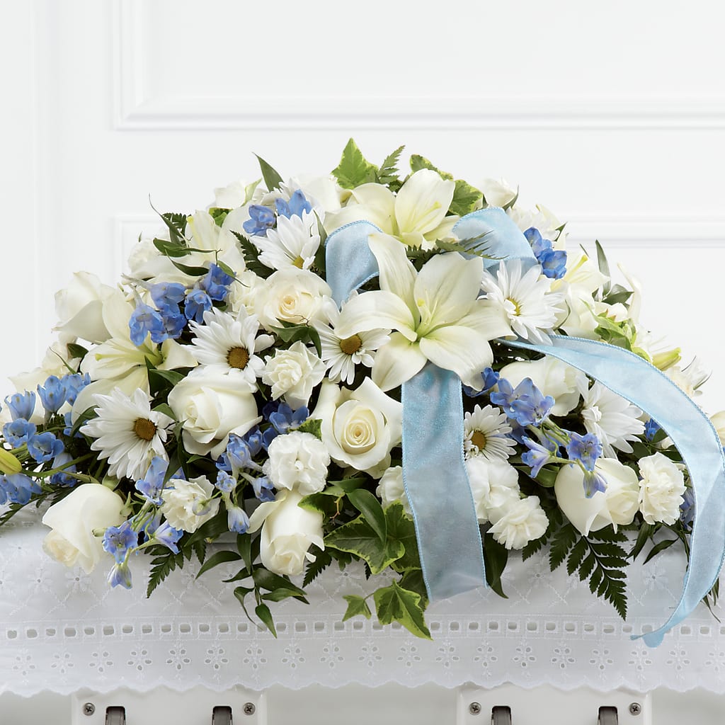 Tender Treasure Casket Spray – BUDS CUT FLOWERS & MORE, Taos NM
