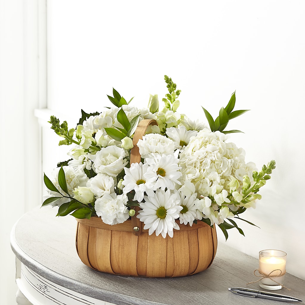 Pure Ivory Basket – BUDS CUT FLOWERS & MORE, Taos NM