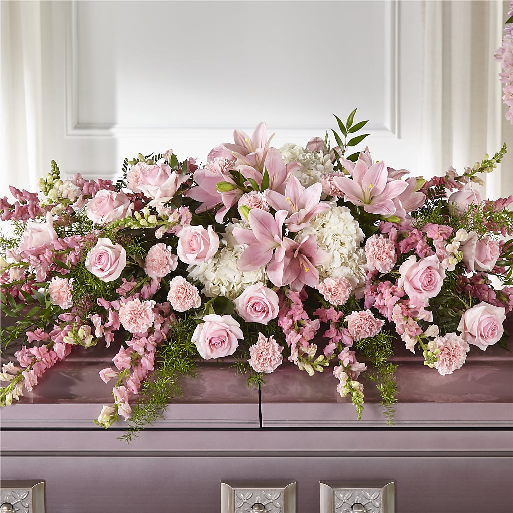 Life & Remembrance Casket Spray – BUDS CUT FLOWERS & MORE, Taos NM