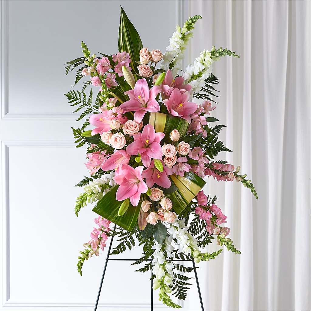 Elegant Embrace Standing Spray – BUDS CUT FLOWERS & MORE, Taos NM