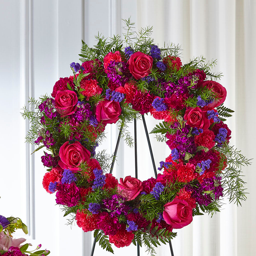 Calming Colors Wreath – BUDS CUT FLOWERS & MORE, Taos NM