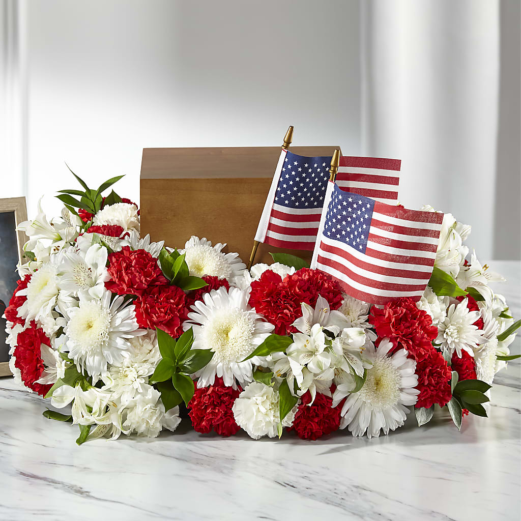 Spirit of Patriotism Cremation Adornment – BUDS CUT FLOWERS & MORE, Taos NM