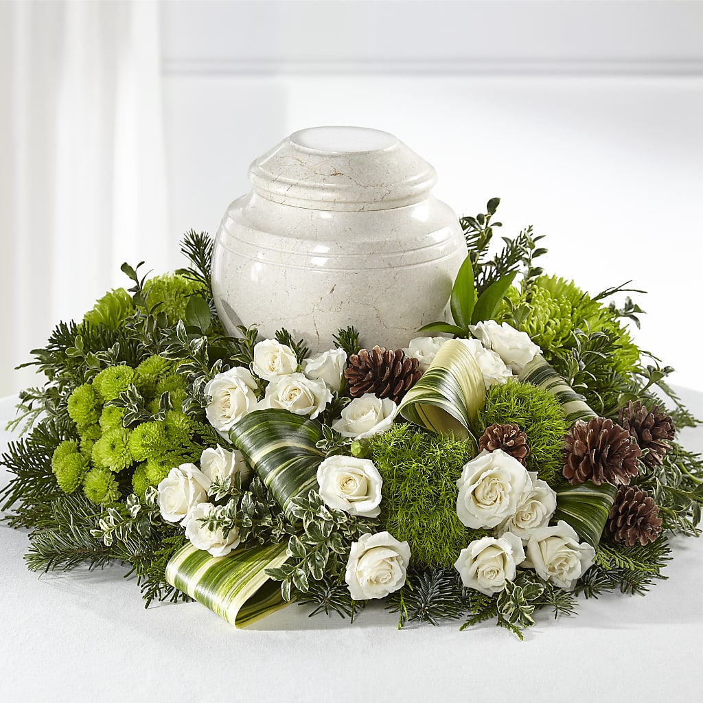 Precious Evergreen Cremation Adornment – BUDS CUT FLOWERS & MORE, Taos NM
