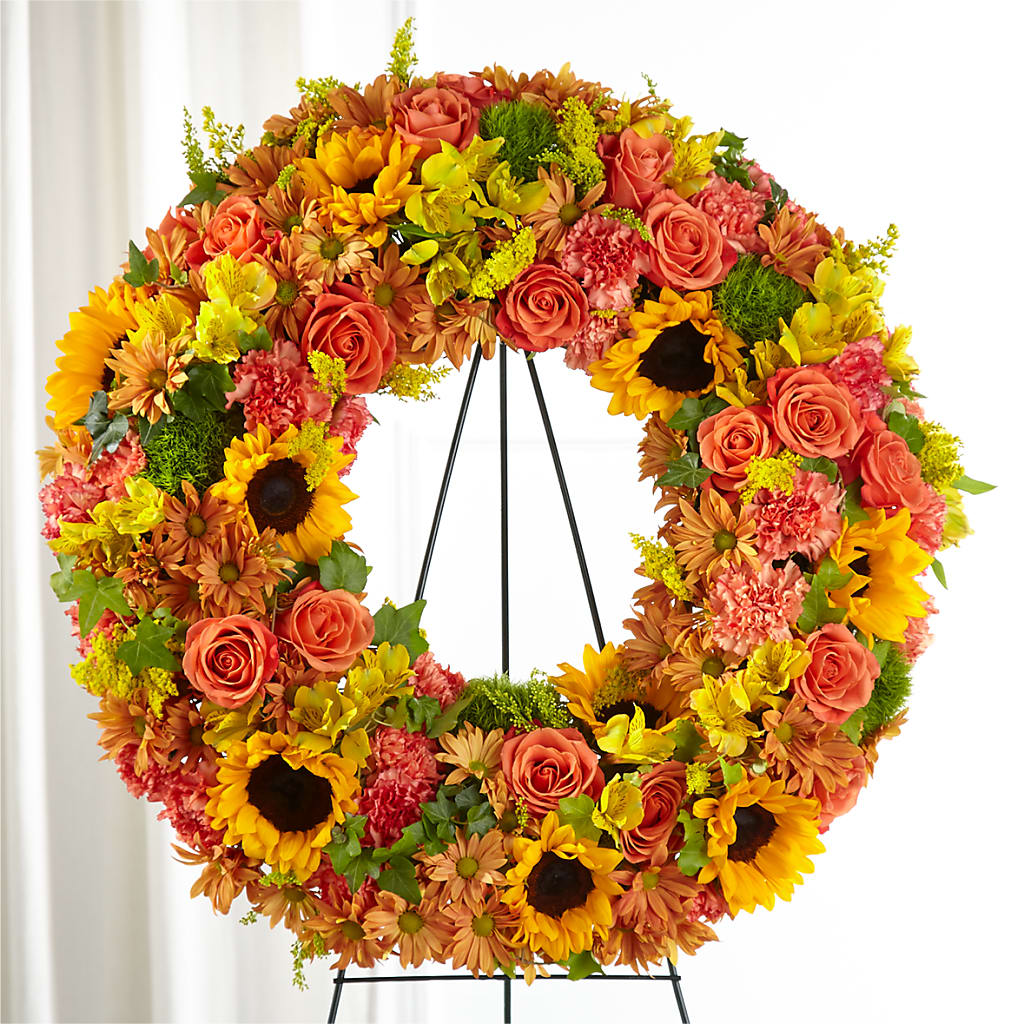 Autumnal Memories Wreath (Standard) – BUDS CUT FLOWERS & MORE, Taos NM