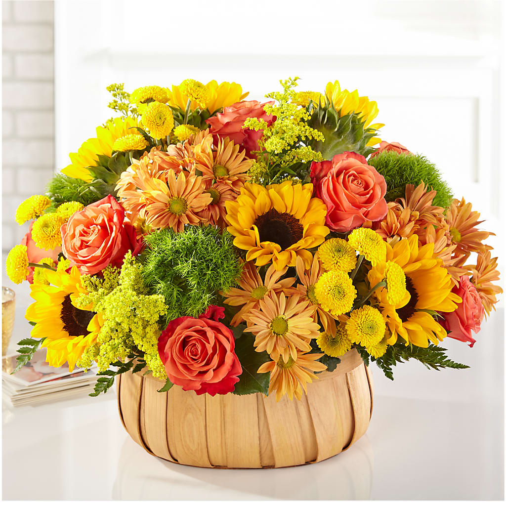 Harvest Sunflower Basket – BUDS CUT FLOWERS & MORE, Taos NM