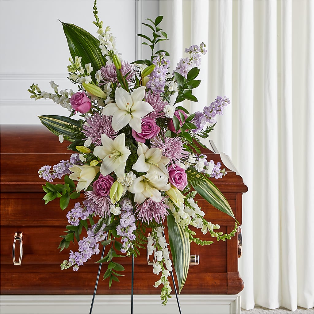 Grateful Hearts Standing Spray – BUDS CUT FLOWERS & MORE, Taos NM