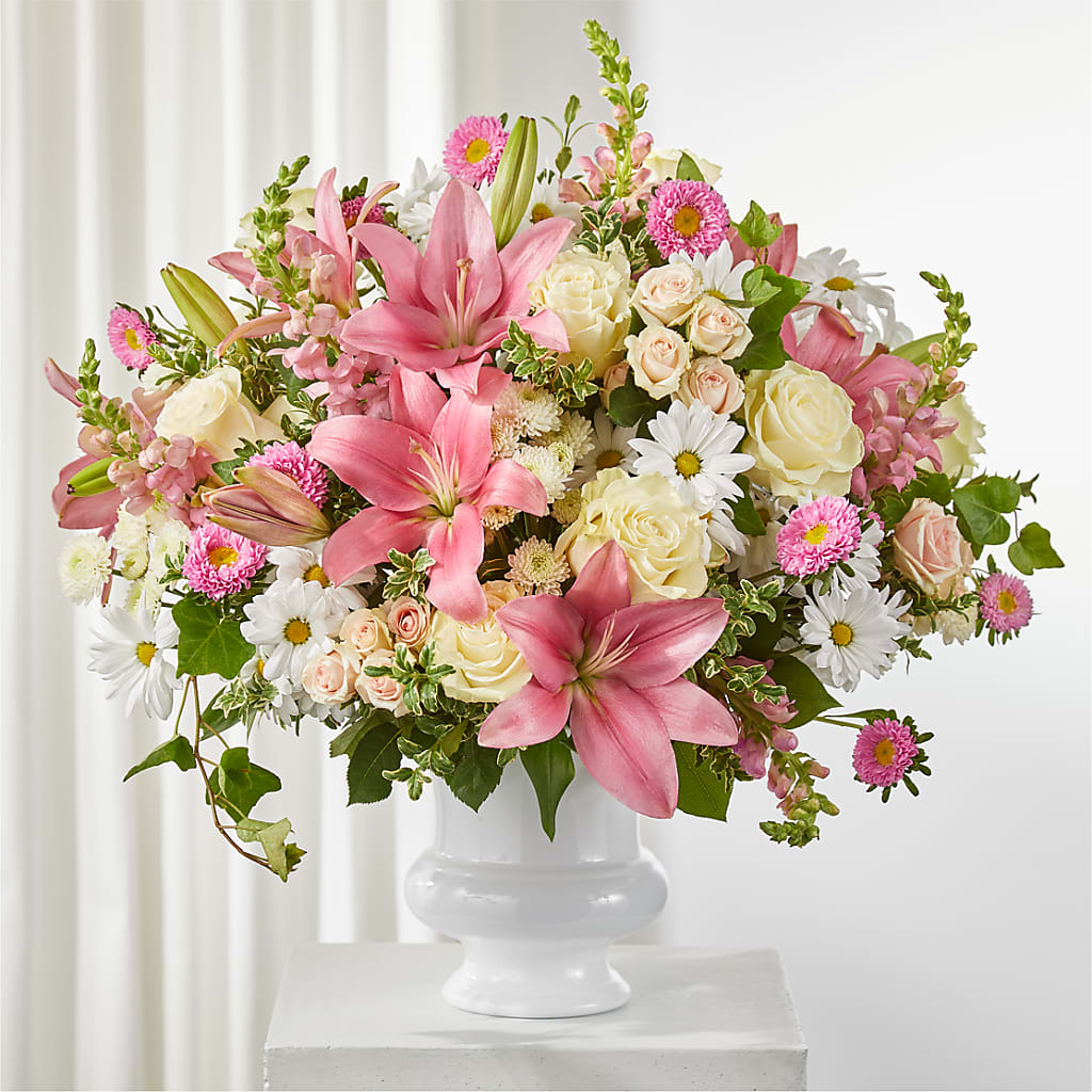 Empathetic Blooms Urn Arrangement – BUDS CUT FLOWERS & MORE, Taos NM
