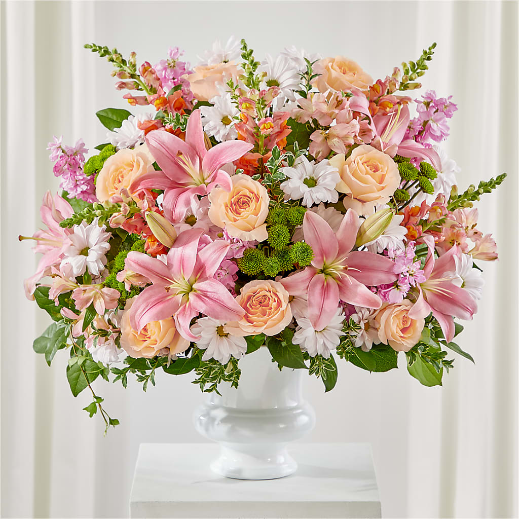 Heartfelt Gesture Urn Arrangement – BUDS CUT FLOWERS & MORE, Taos NM