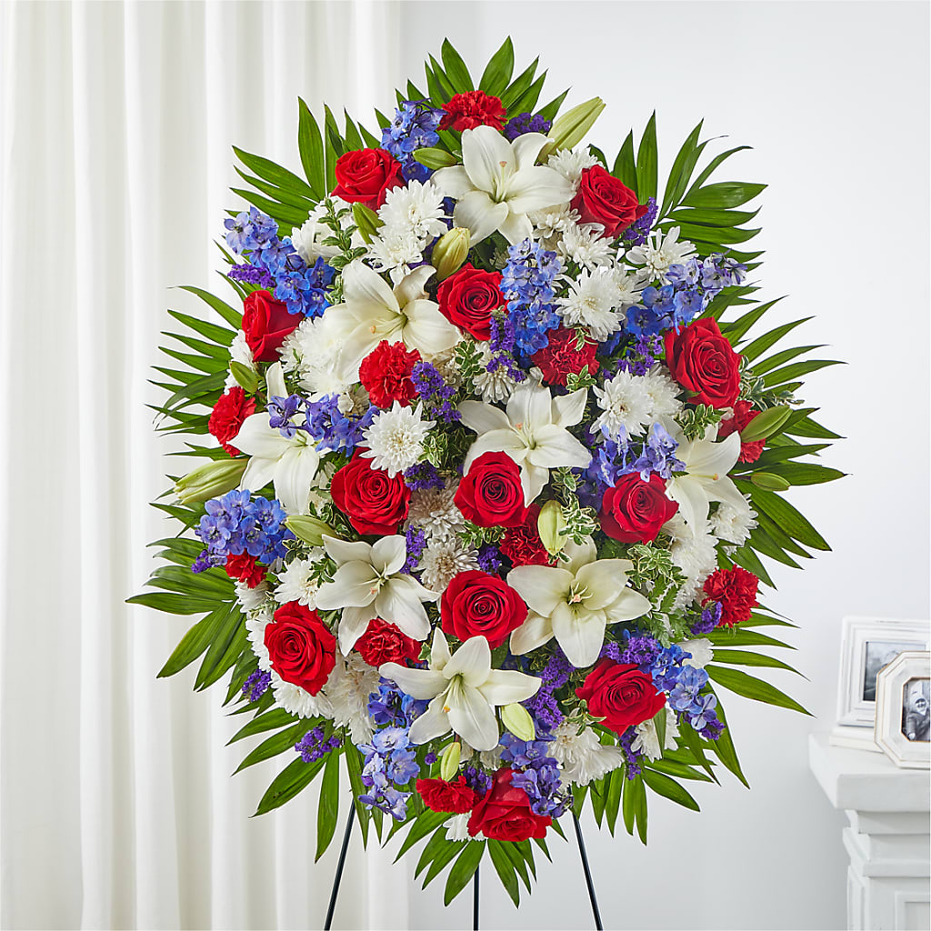 Cherished Service Standing Spray – BUDS CUT FLOWERS & MORE, Taos NM