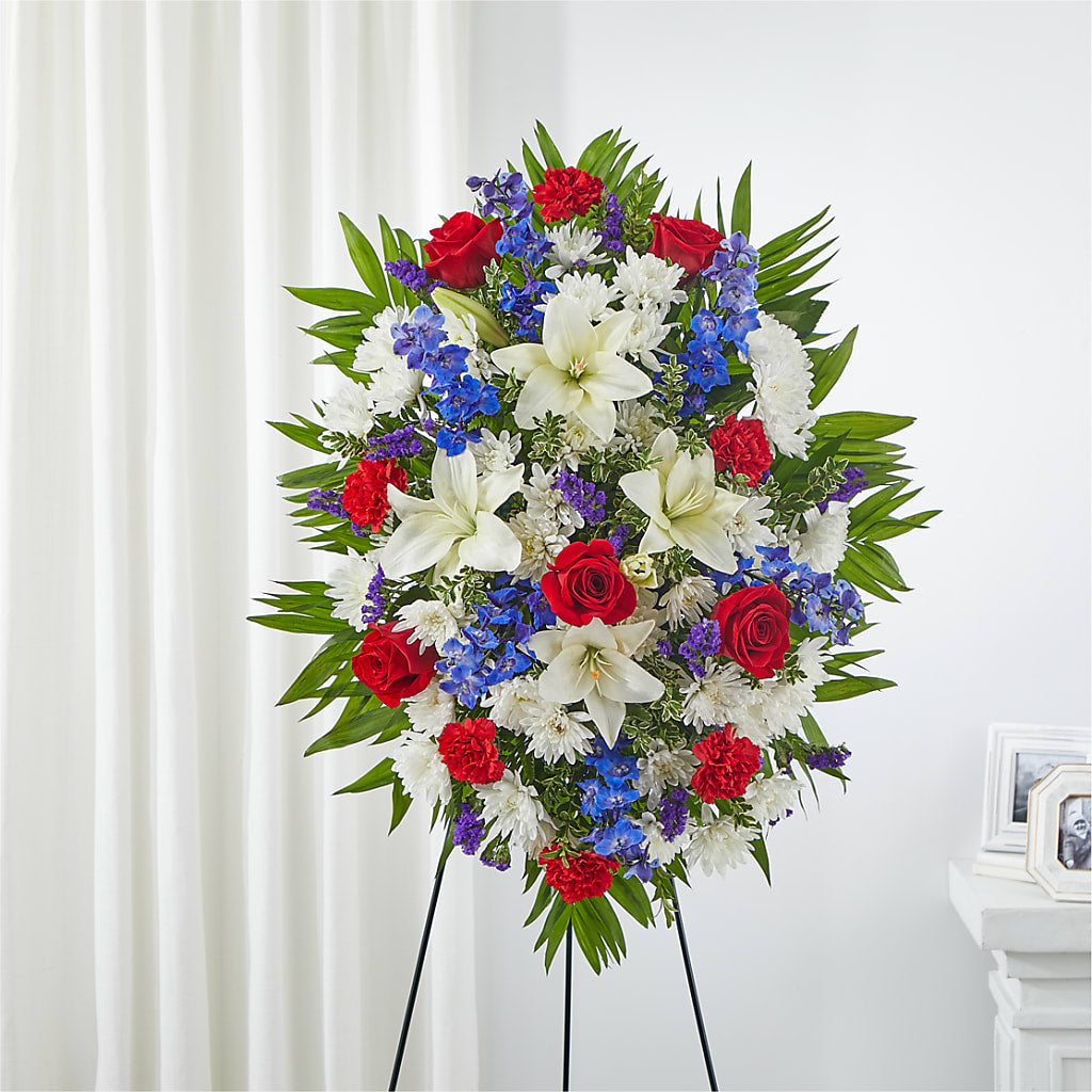 Cherished Service Standing Spray – BUDS CUT FLOWERS & MORE, Taos NM