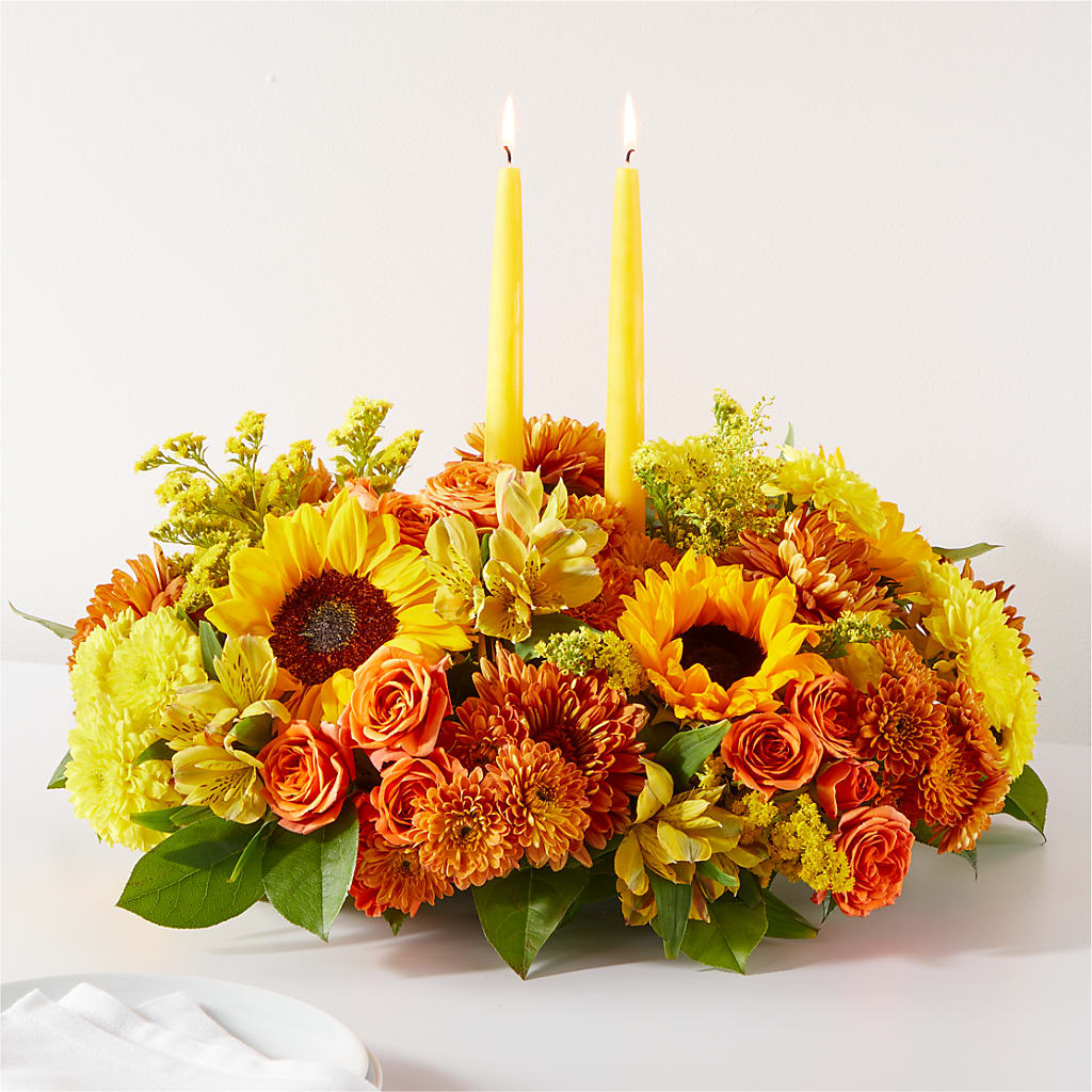 Autumn Harmony Centerpiece – BUDS CUT FLOWERS & MORE, Taos NM