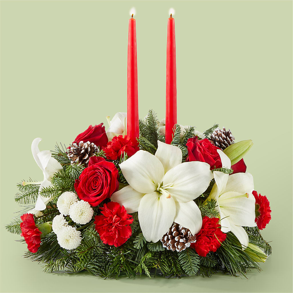 Seasonal Festivities Centerpiece – BUDS CUT FLOWERS & MORE, Taos NM