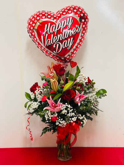 Happy Valentine's Day Bouquet – BUDS CUT FLOWERS & MORE, Taos NM