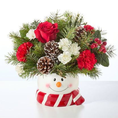 Jolly Snowman Bouquet – BUDS CUT FLOWERS & MORE, Taos NM