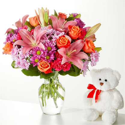 One and Only Bouquet and Bear Bundle – BUDS CUT FLOWERS & MORE, Taos NM