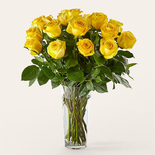 Long Stem Yellow Rose Bouquet – BUDS CUT FLOWERS & MORE, Taos NM
