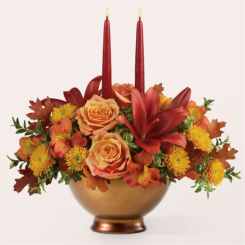 Harvest Table Centerpiece – BUDS CUT FLOWERS & MORE, Taos NM