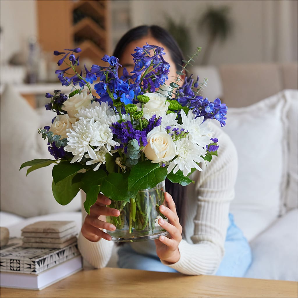 Cerulean Waves Bouquet – BUDS CUT FLOWERS & MORE, Taos NM