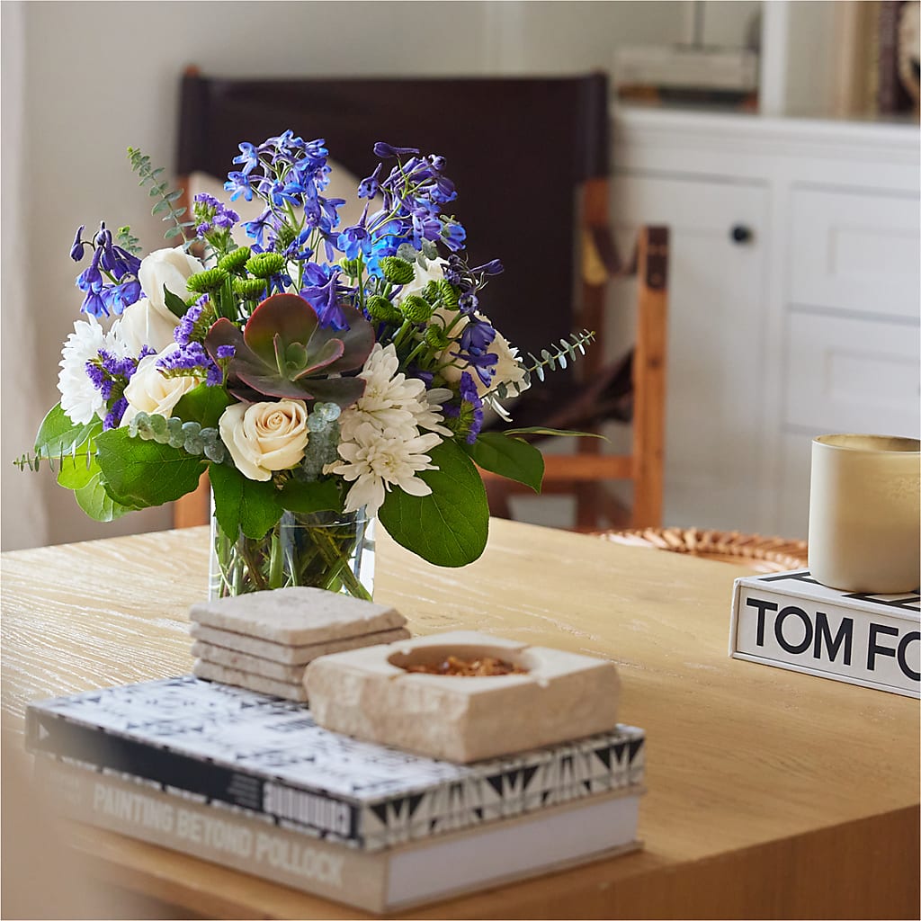 Cerulean Waves Bouquet – BUDS CUT FLOWERS & MORE, Taos NM