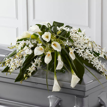 Angel Wings Casket Spray – BUDS CUT FLOWERS & MORE, Taos NM