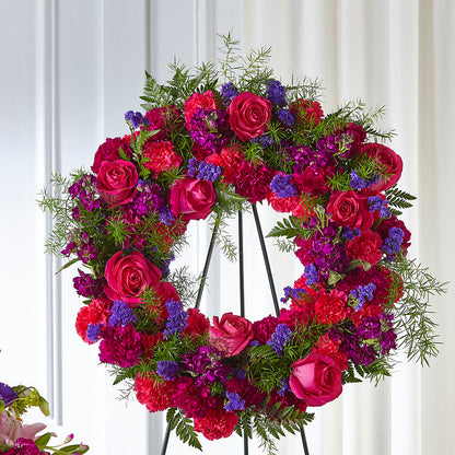 Calming Colors Wreath – BUDS CUT FLOWERS & MORE, Taos NM