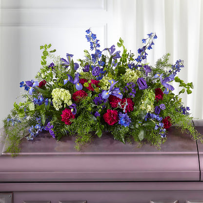 Always Treasured Casket Spray – BUDS CUT FLOWERS & MORE, Taos NM