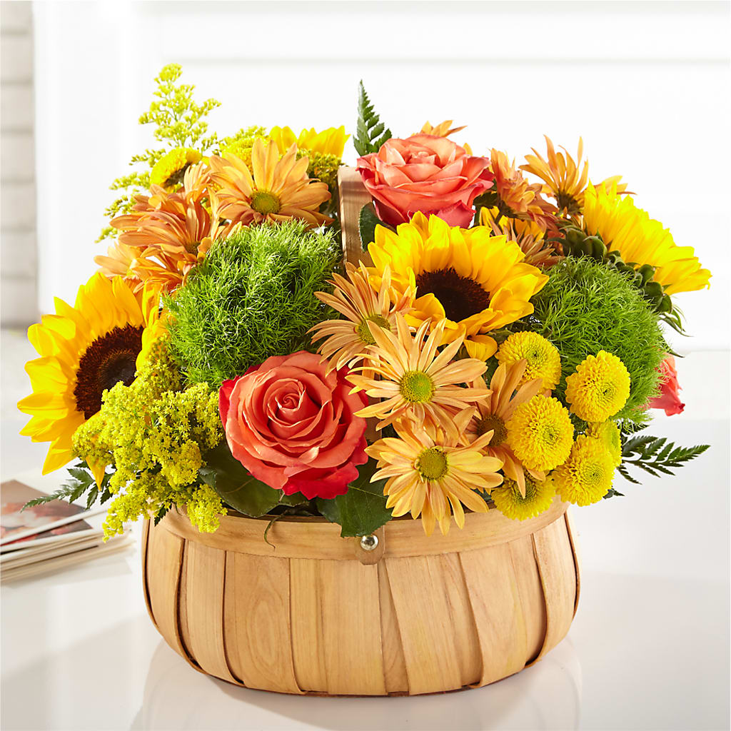 Harvest Sunflower Basket – BUDS CUT FLOWERS & MORE, Taos NM