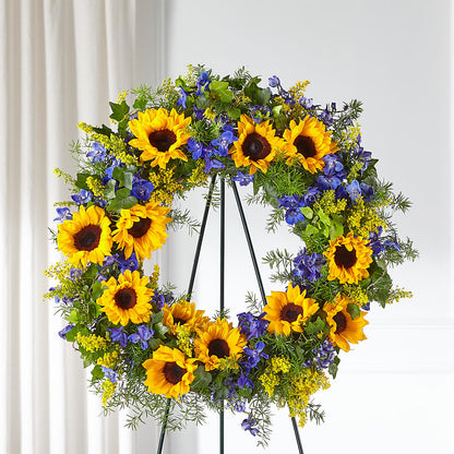 Bright Rays Wreath – BUDS CUT FLOWERS & MORE, Taos NM