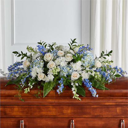 Timeless Essence Casket Spray – BUDS CUT FLOWERS & MORE, Taos NM