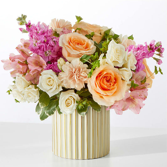 Paradise Bouquet with Ivory Vase – BUDS CUT FLOWERS & MORE, Taos NM