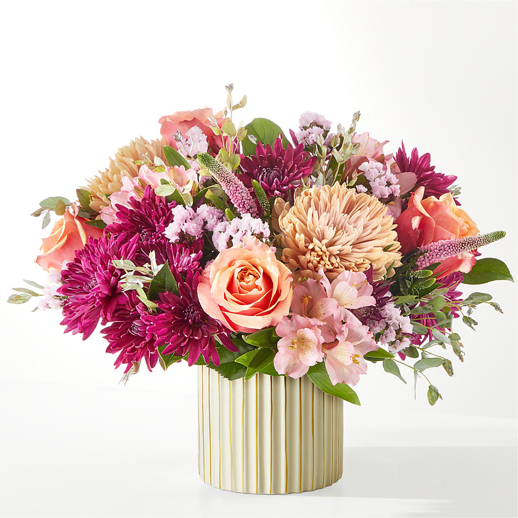 Berry Cobbler Bouquet with Ivory Vase – BUDS CUT FLOWERS & MORE, Taos NM