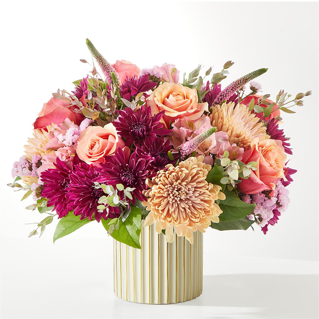 Berry Cobbler Bouquet with Ivory Vase – BUDS CUT FLOWERS & MORE, Taos NM