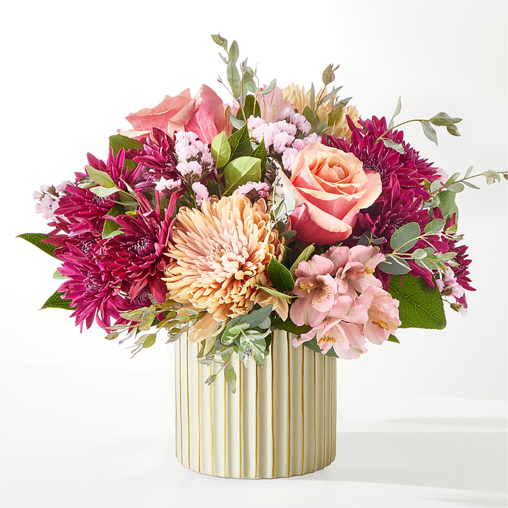 Berry Cobbler Bouquet with Ivory Vase – BUDS CUT FLOWERS & MORE, Taos NM