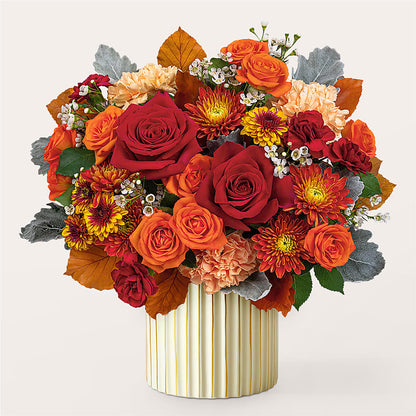 Merlot Bouquet with Ivory Vase – BUDS CUT FLOWERS & MORE, Taos NM