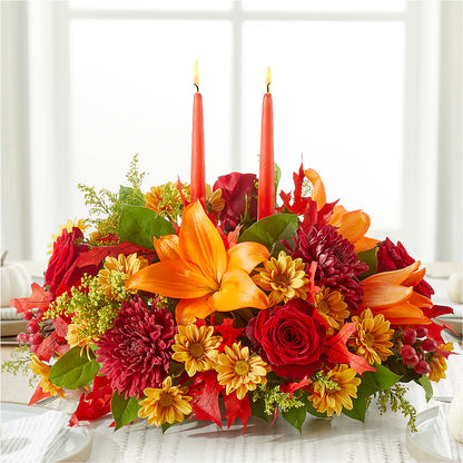 Autumn's Embrace Centerpiece – BUDS CUT FLOWERS & MORE, Taos NM
