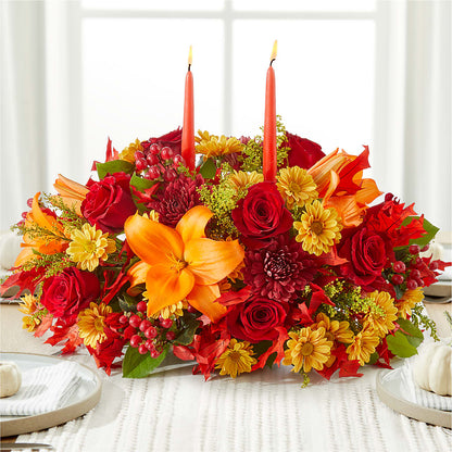 Autumn's Embrace Centerpiece – BUDS CUT FLOWERS & MORE, Taos NM